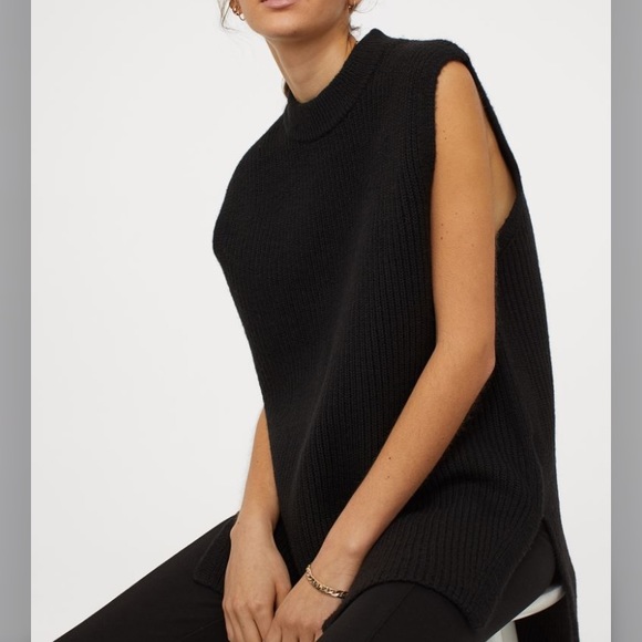 Black Sweater Vest - Picture 1 of 7